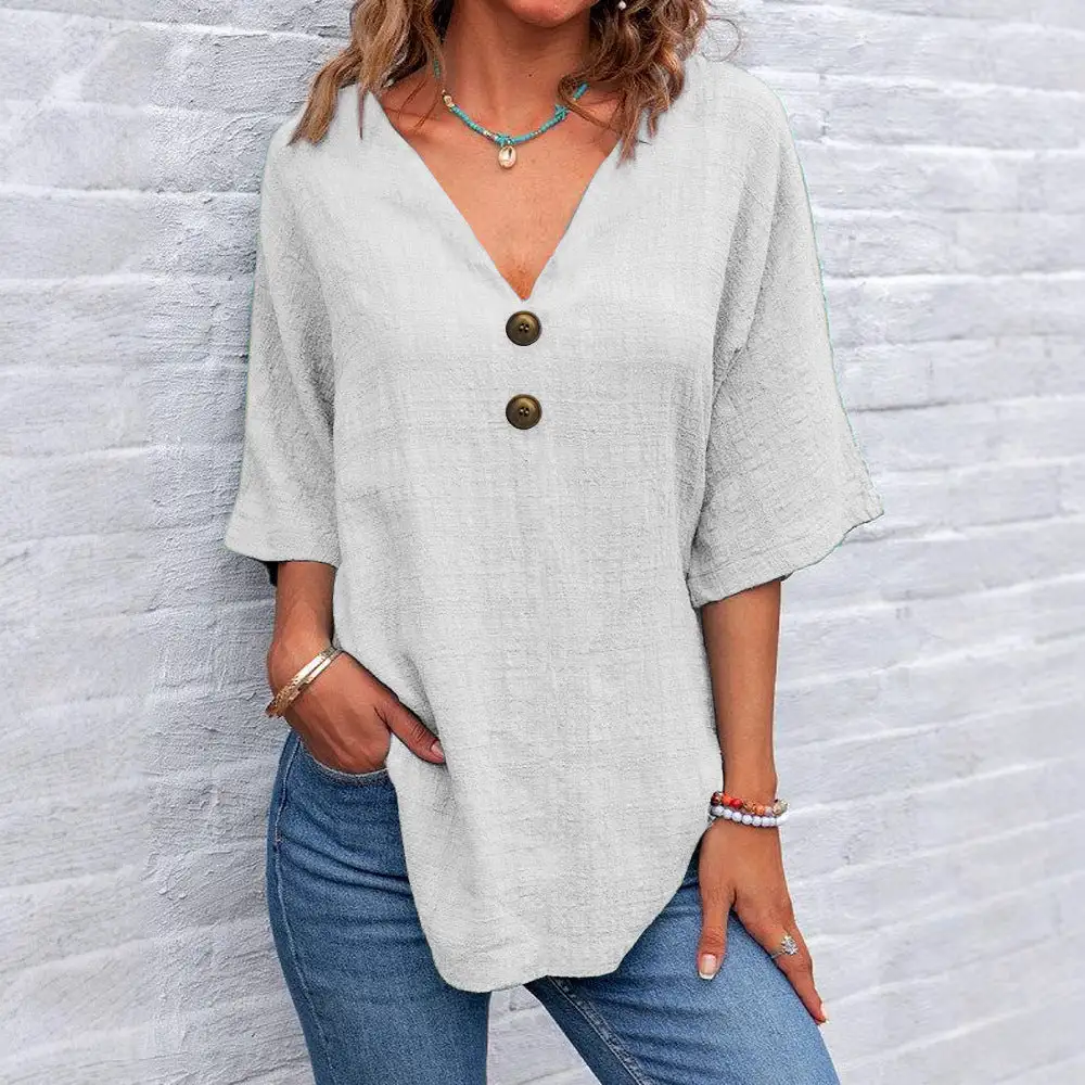V-Neck Polished Blouse
