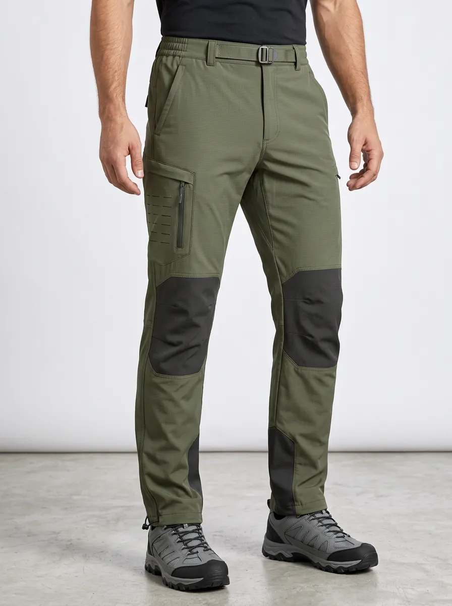 Men's Outdoor Utility Pants with Reinforced Knee Printed
