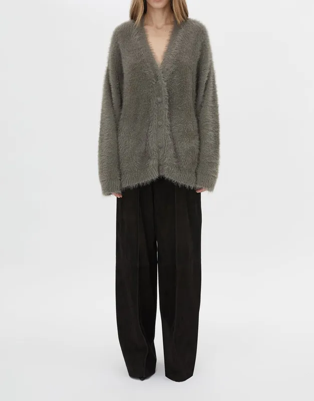 Smokey Gray Knit Cardigan