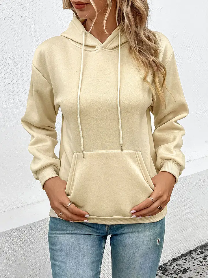 Everyday Pocketed Long-Sleeve Hoodie