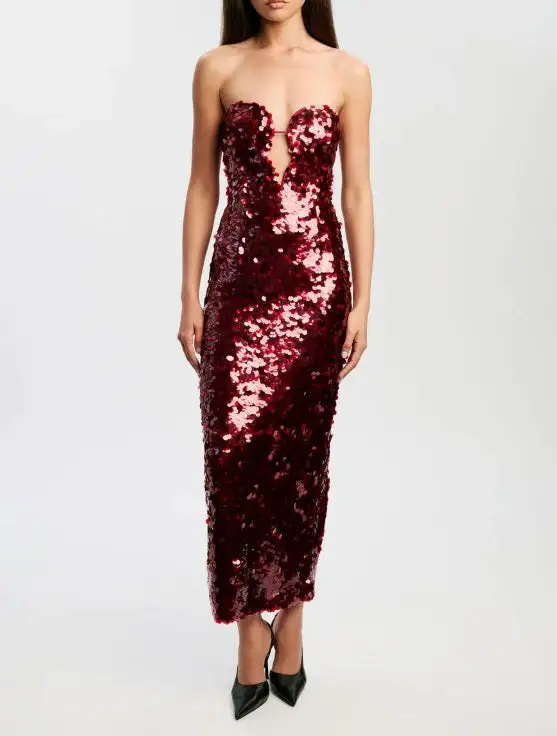 Sequin Midi Easy Fit Dress