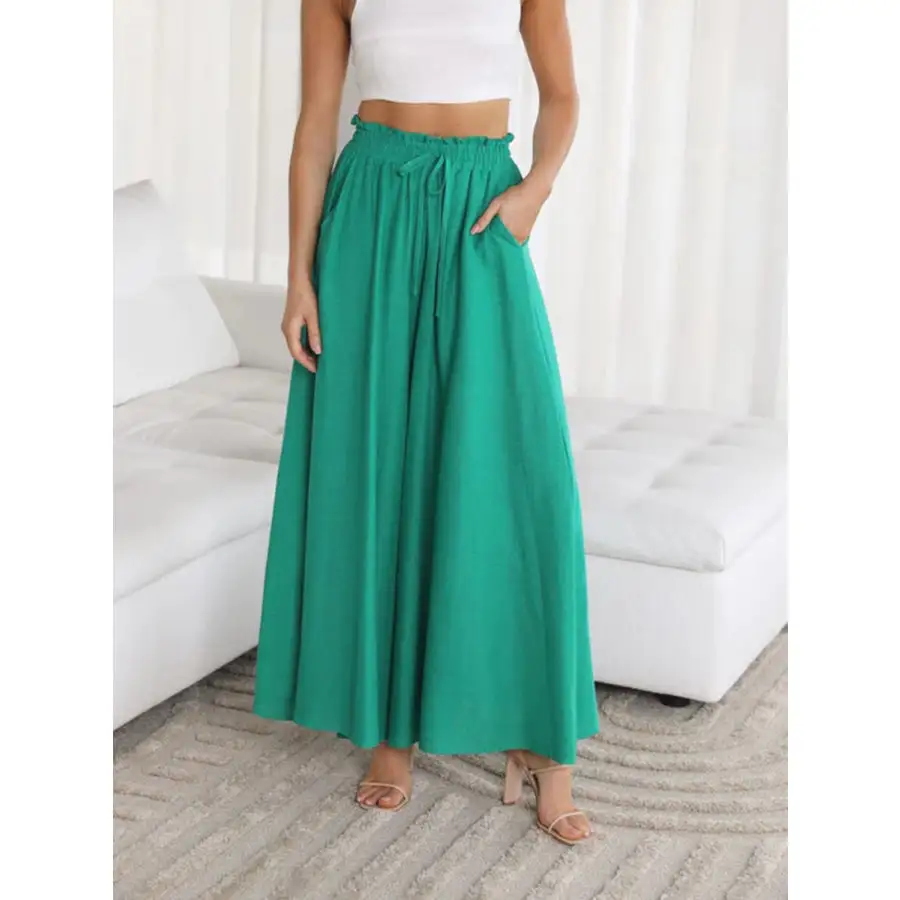 Casual Wide Leg Pants with Pockets