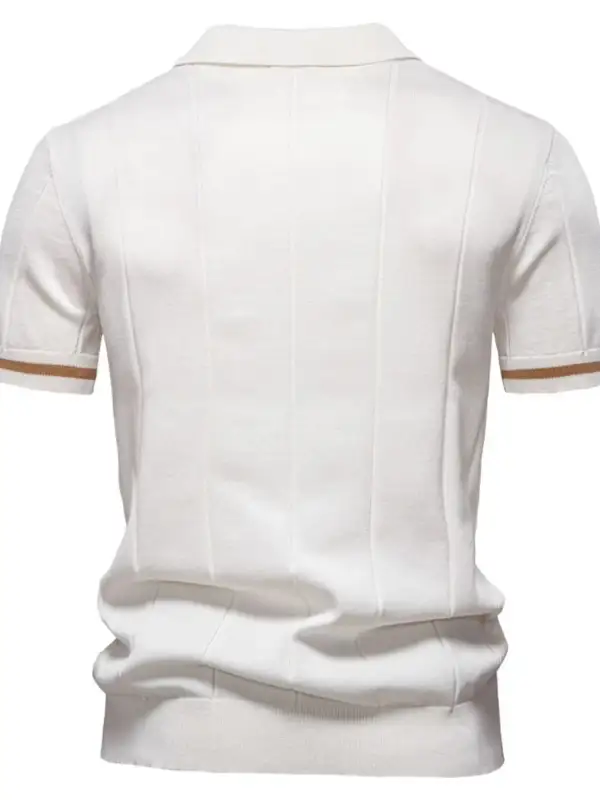 Woven Collared Polo Shirt