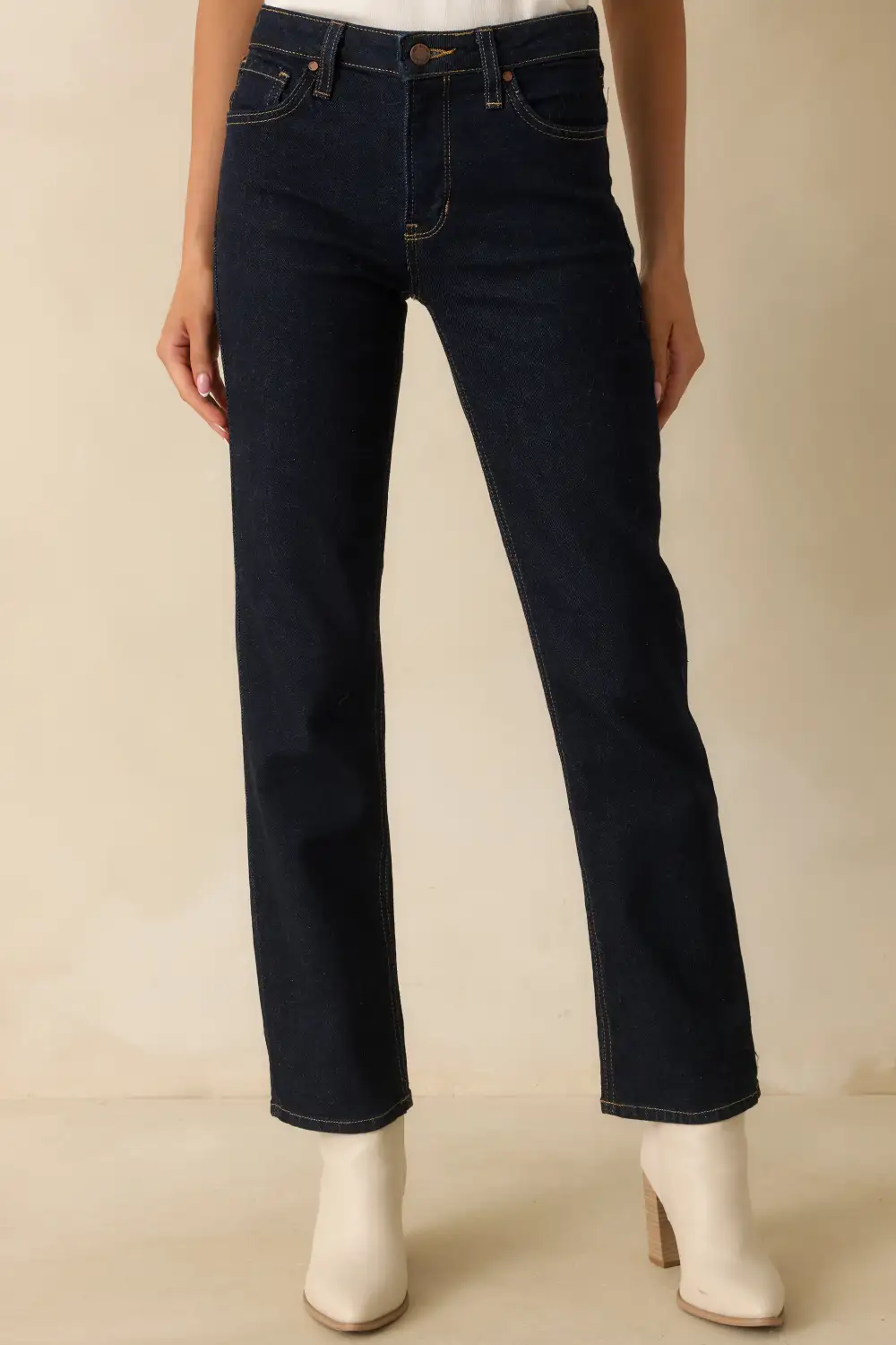 Again Deep Indigo Straight Leg Jeans