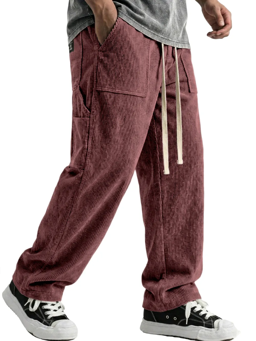 Relaxed Corduroy Pocket Trousers