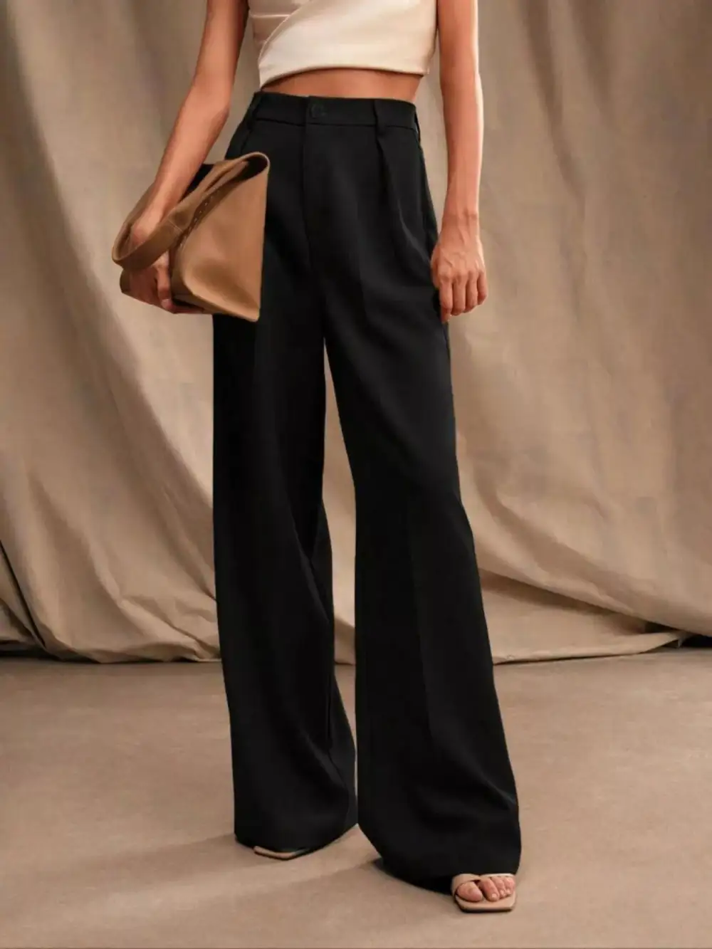 Wide Leg High Waist Versatile Lightweight Pants