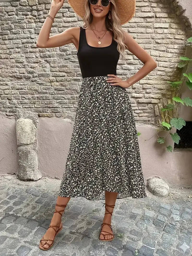 Floral A-Line Bohemian Maxi Dress