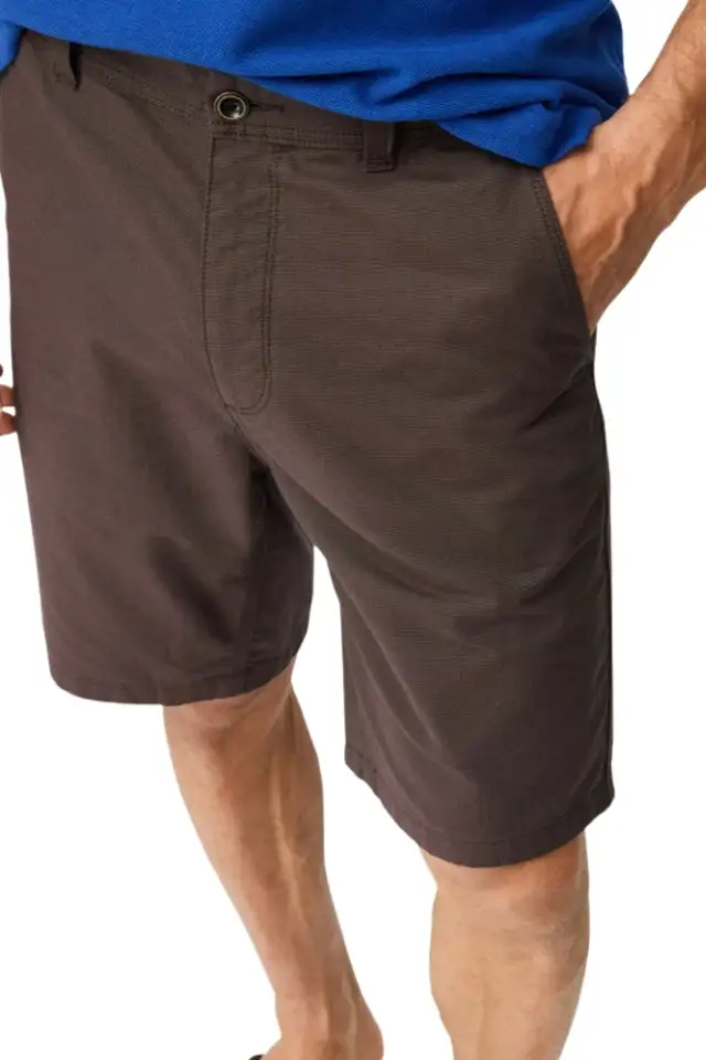 Straight Fit Belt Loop Casual Shorts