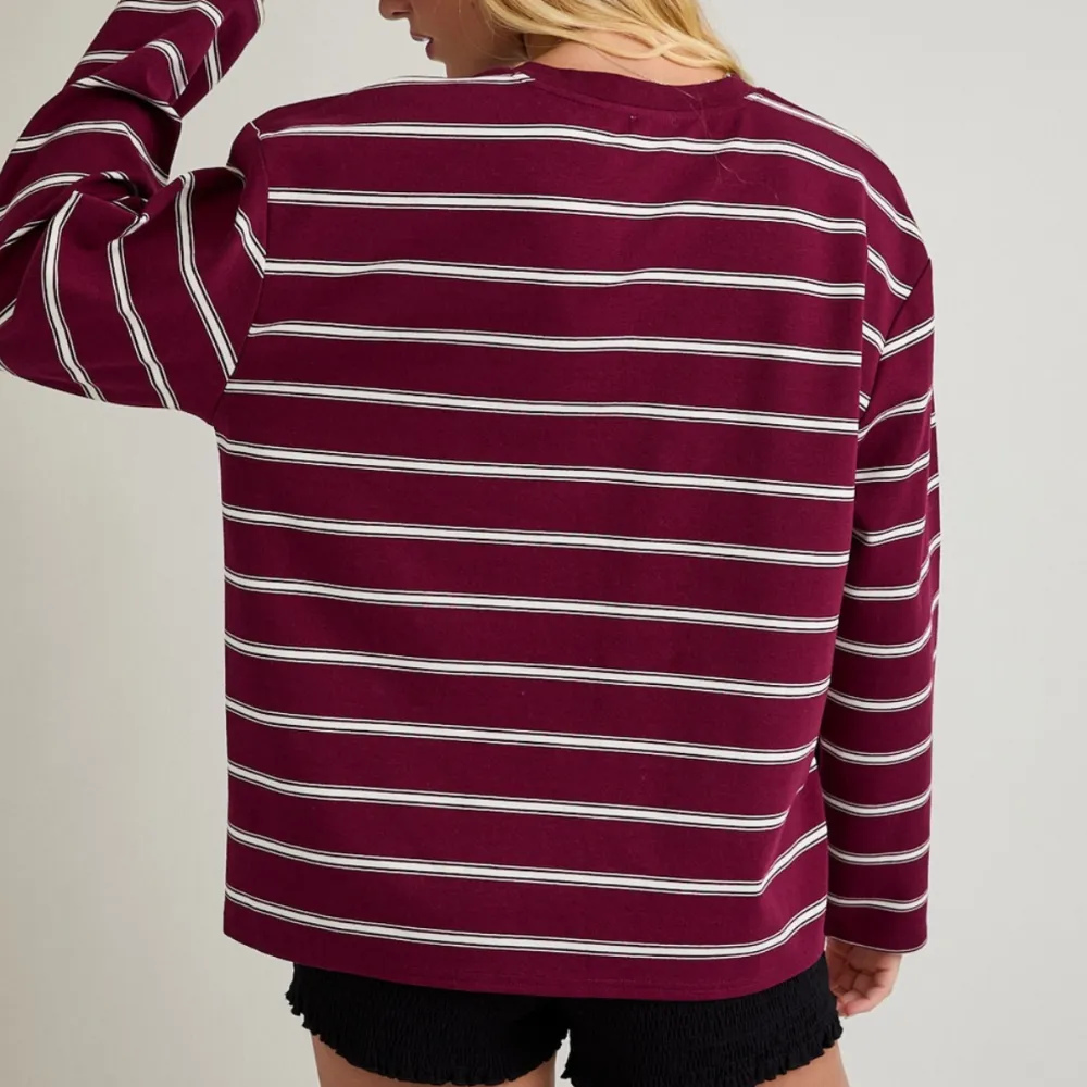 Round Neck Stripe Top
