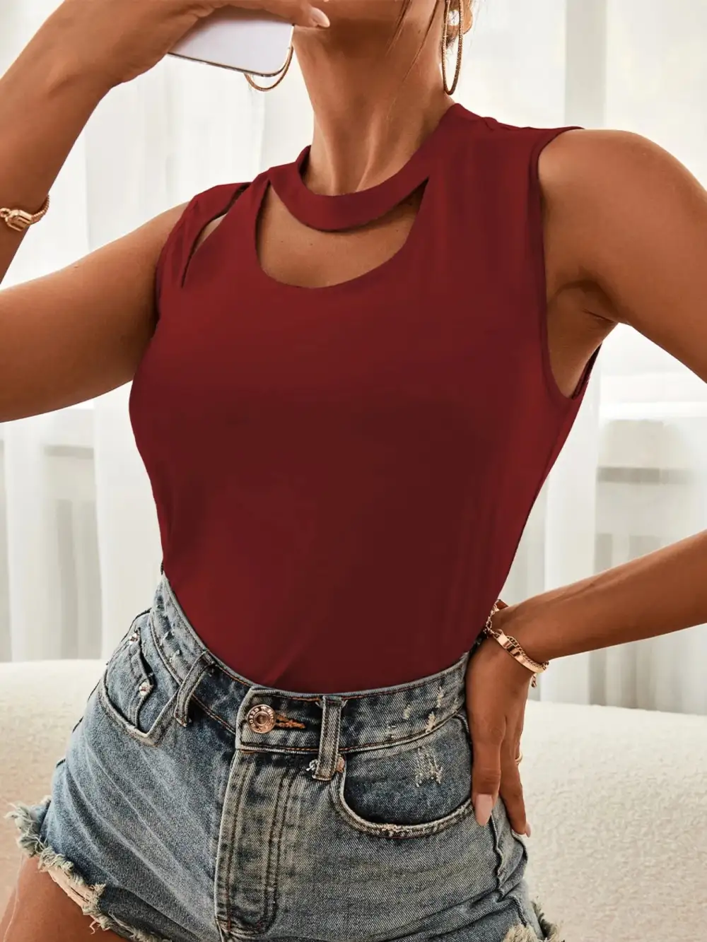 Refined Cutout Tank Top