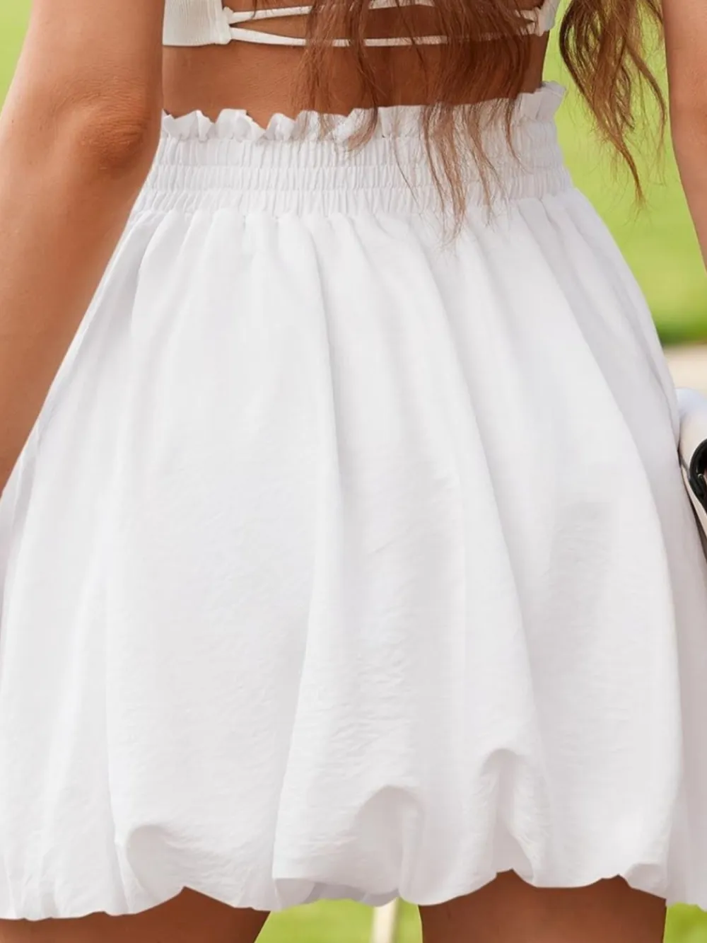 Smocked Frill Mini Skirt