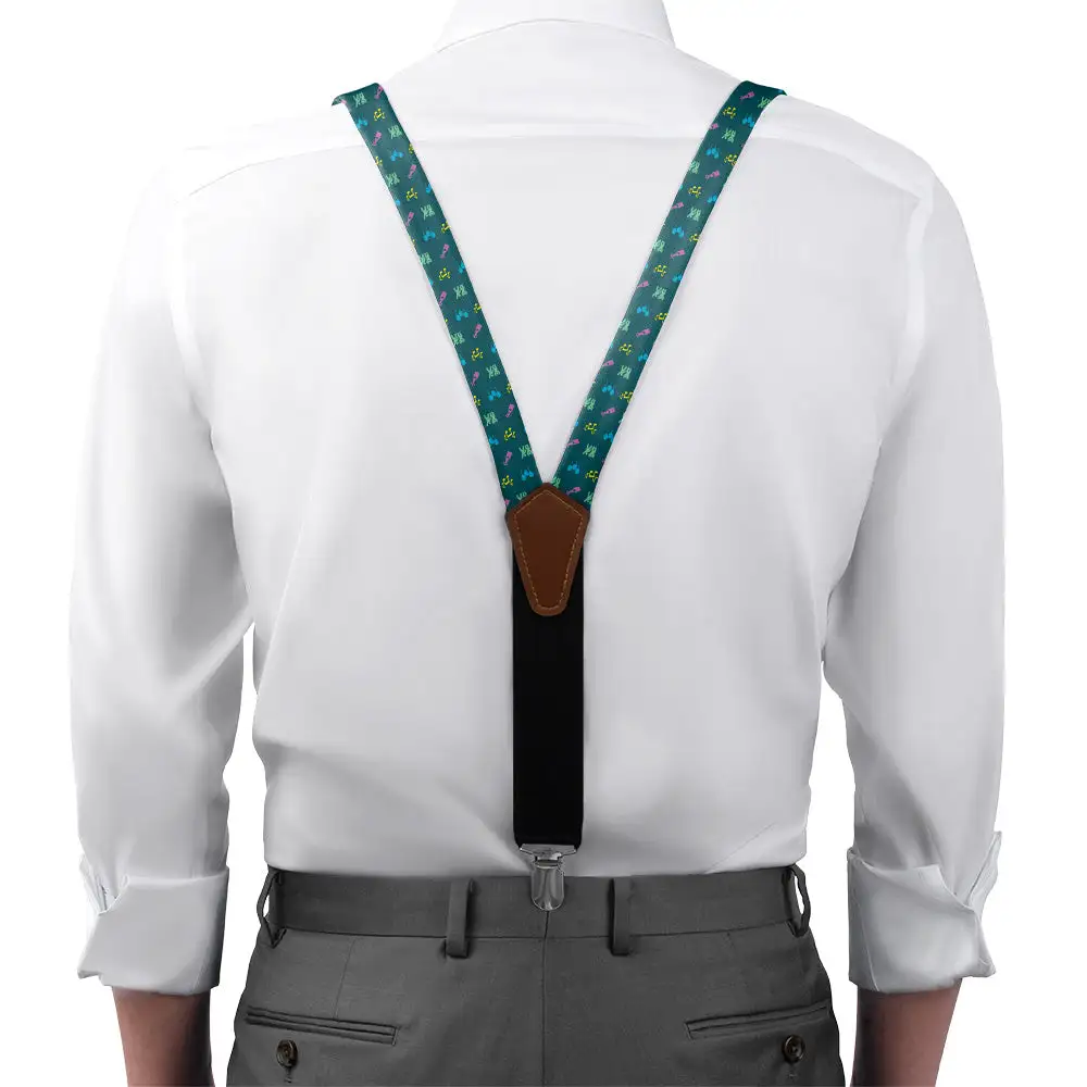 Partying With Friends Theme Suspenders