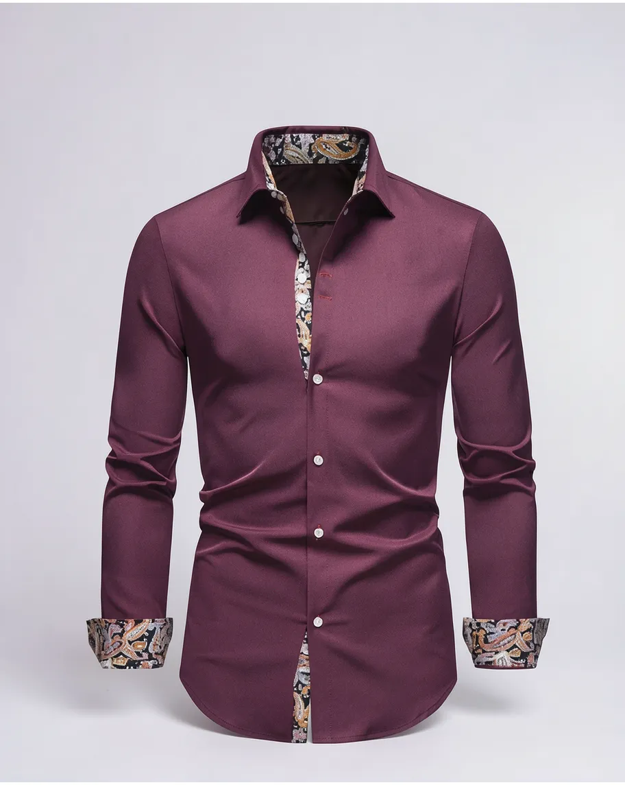 Tailored Floral Cuff Dress Shirt