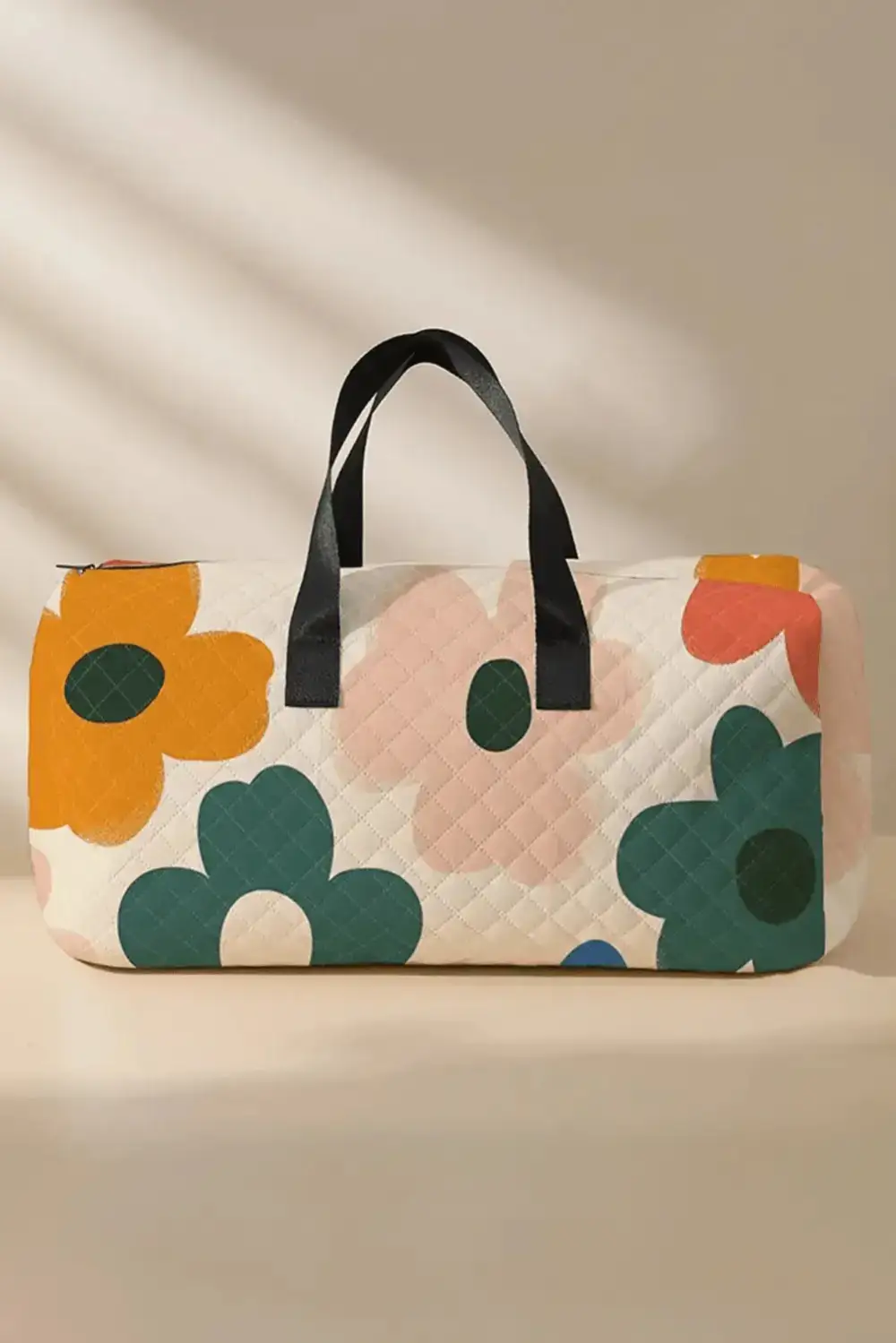 Floral Quilted Tote Bag