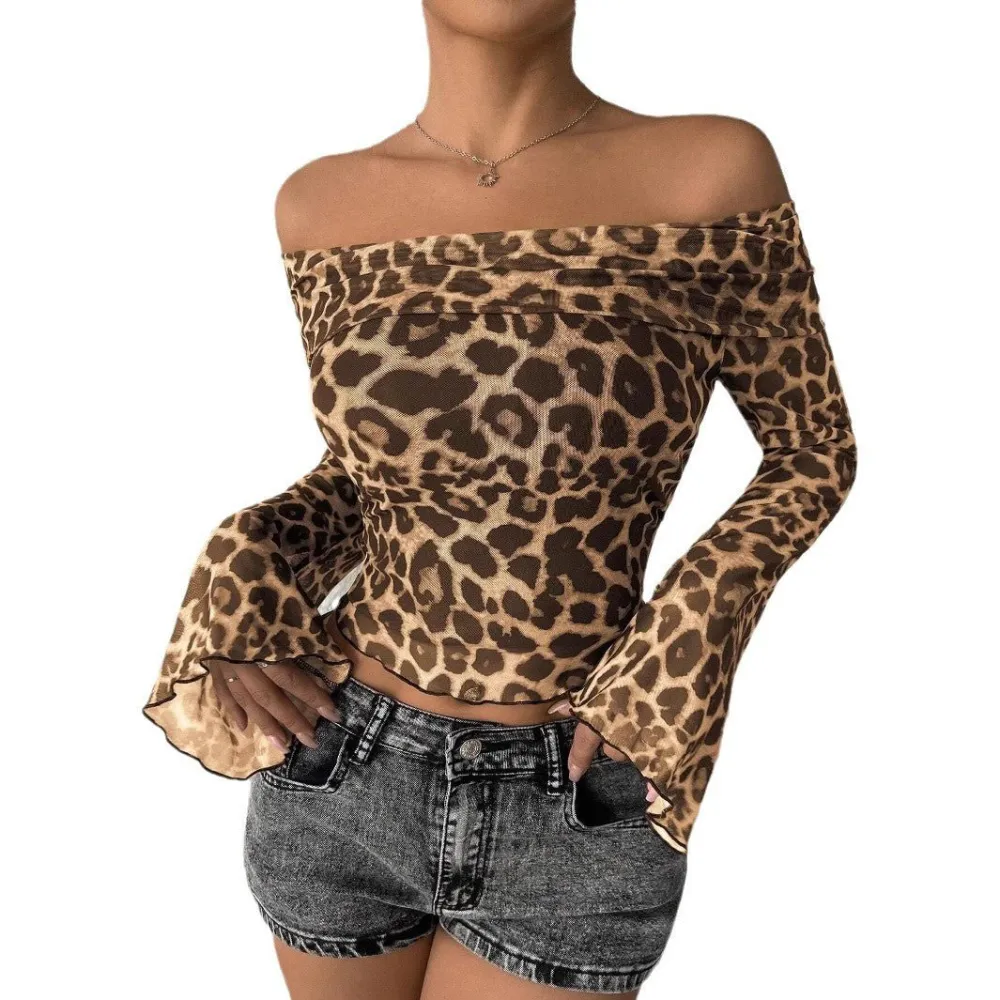 Off Shoulder Mesh Tee