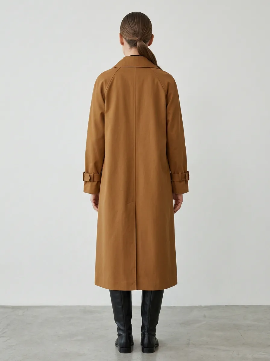 Women's Minimalist Long Trench Coat