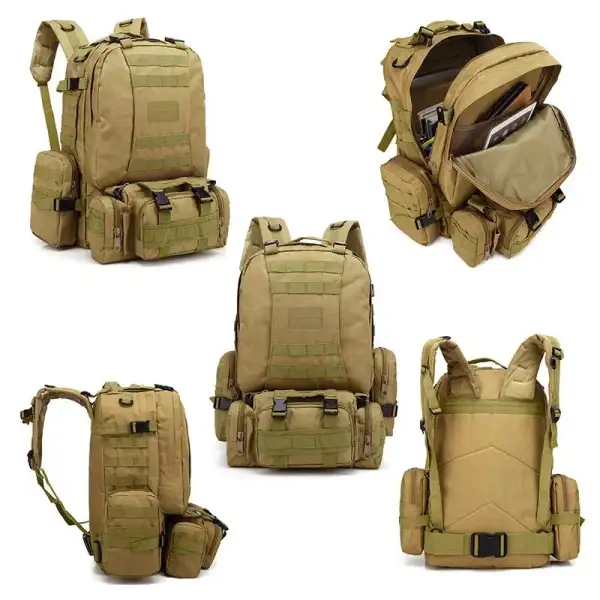Tactical Khaki Multi-Functional Backpack Set