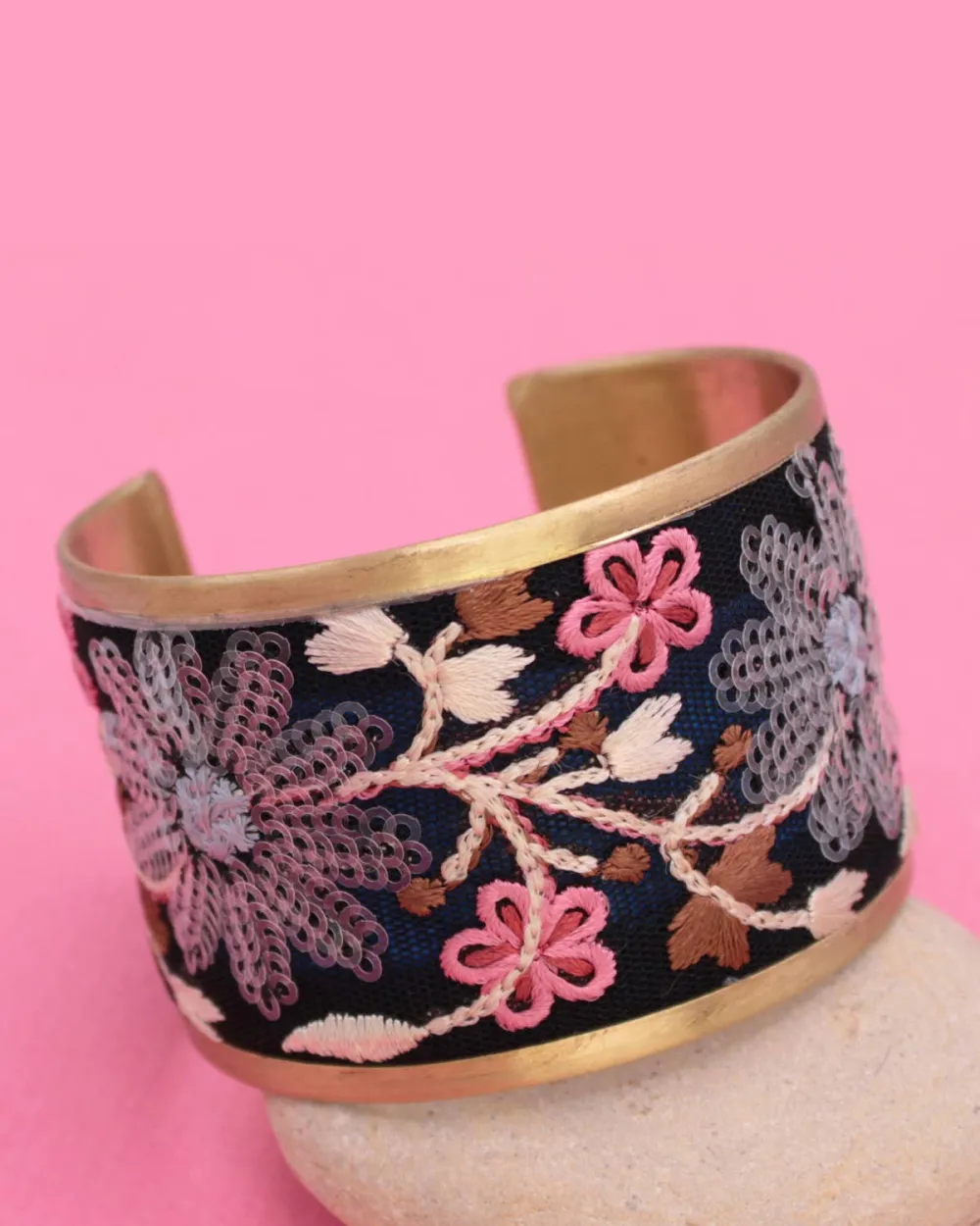 Floral Statement Refined Cuff Bracelet