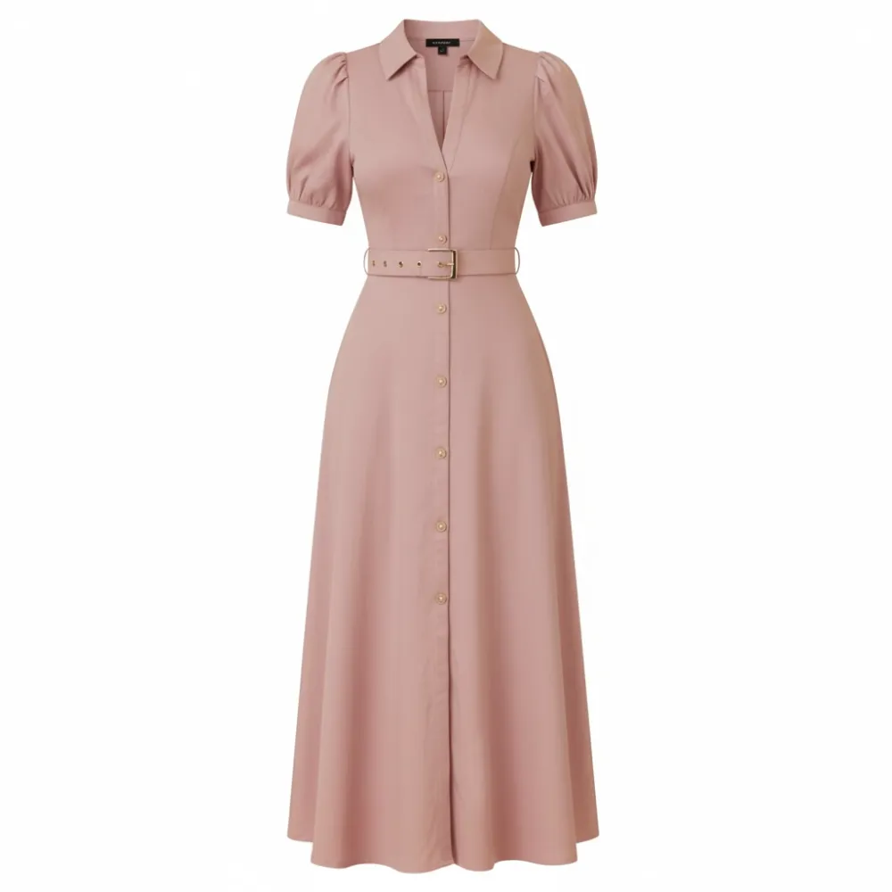 Refined Everyday Belted Dress