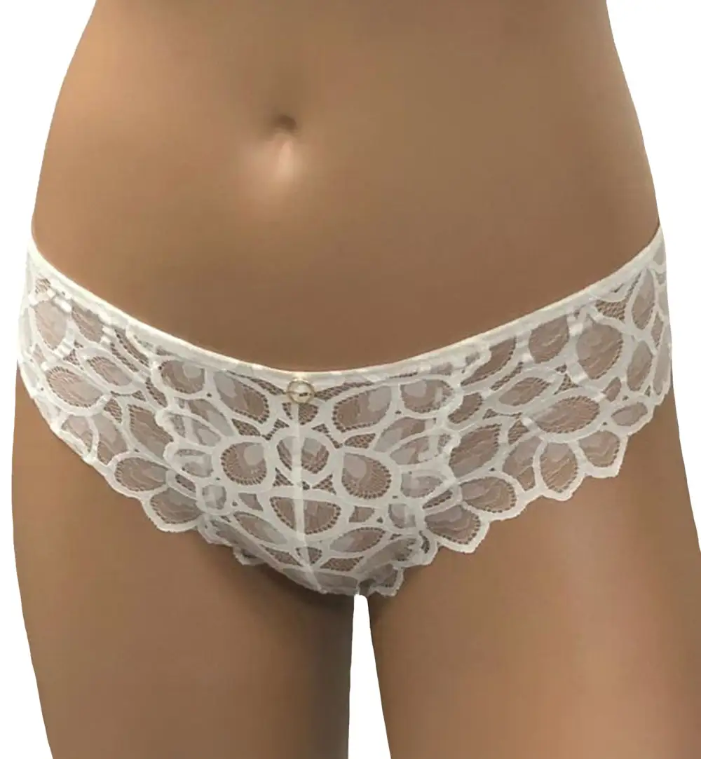 Everyday Mid-Rise Stretch-Lace Floral Brazilian Brief Panty