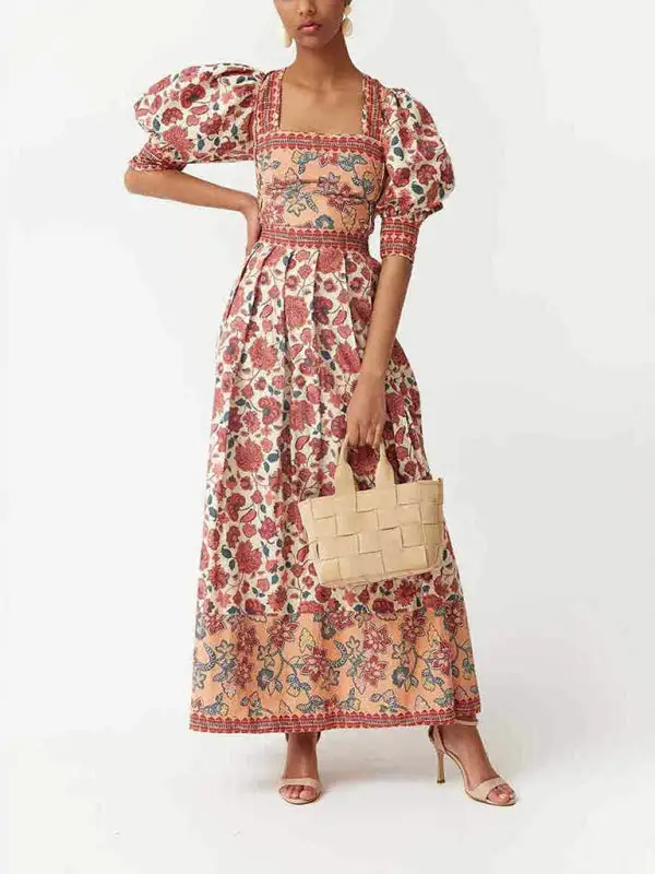 Square Neck Printed Coordinated Set