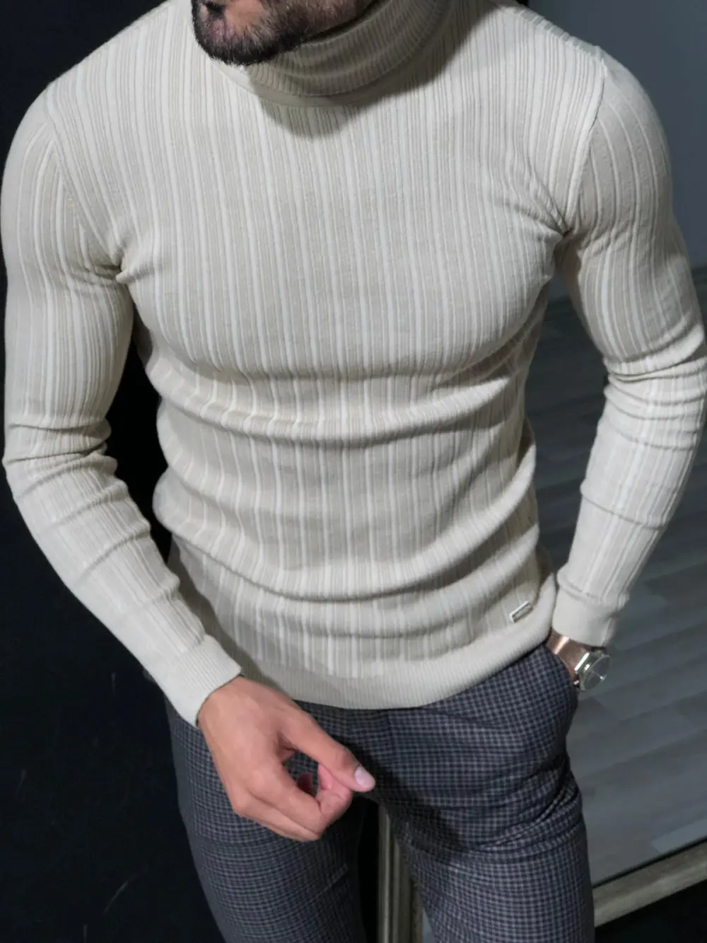 Clean Finish Slim Fit Knit Turtleneck Sweater