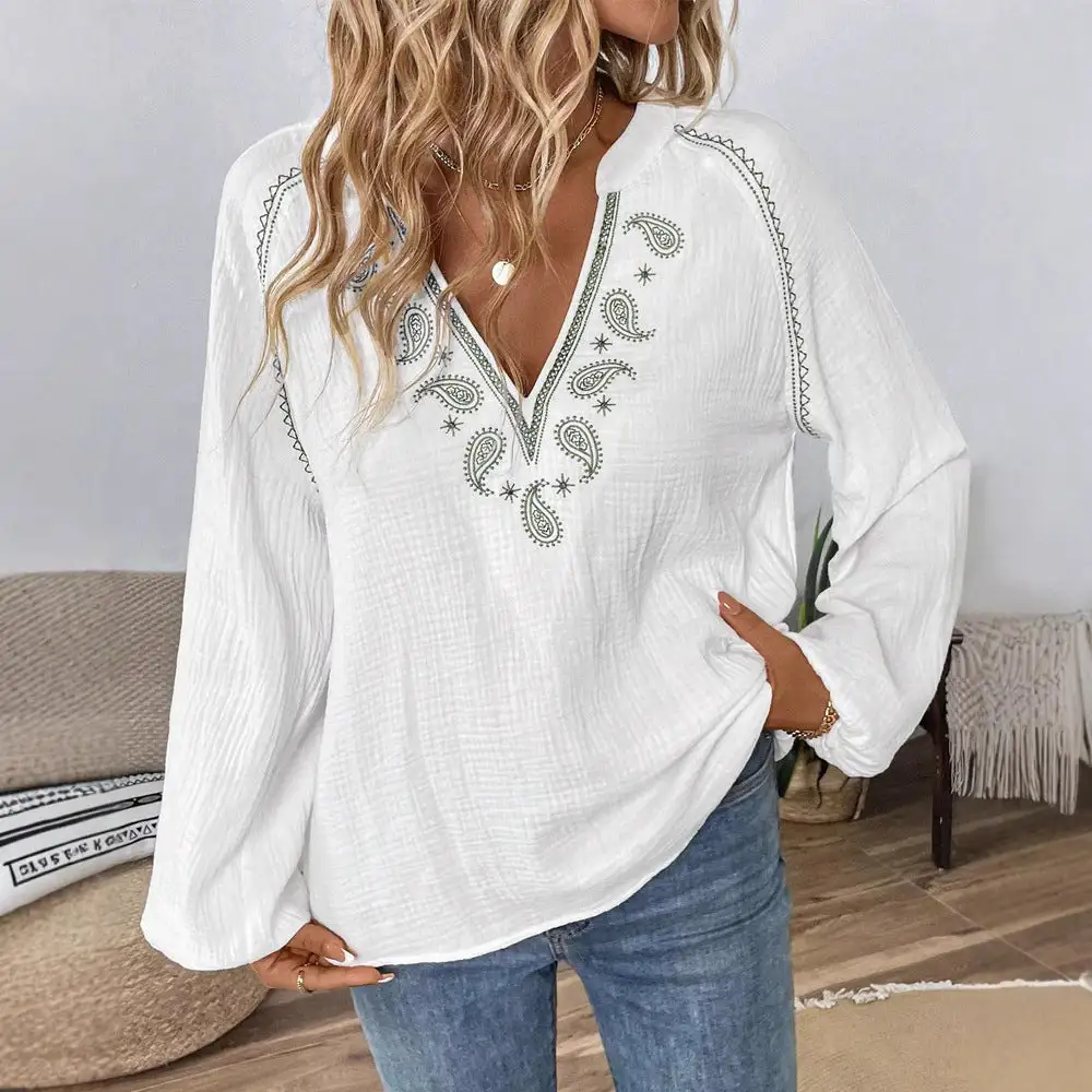 Artful Cotton Gauze Tunic Blouse