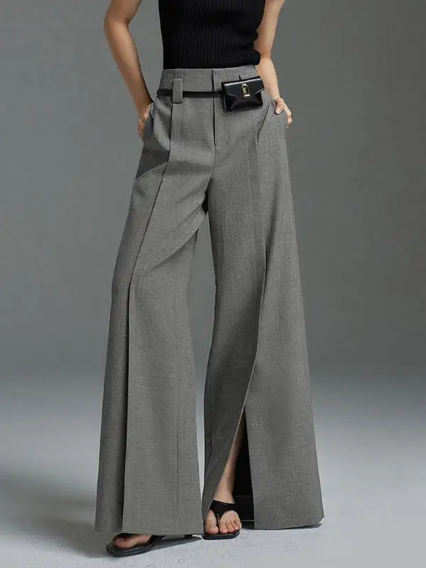 Women's High Waist Pleated Loose Fit Pants