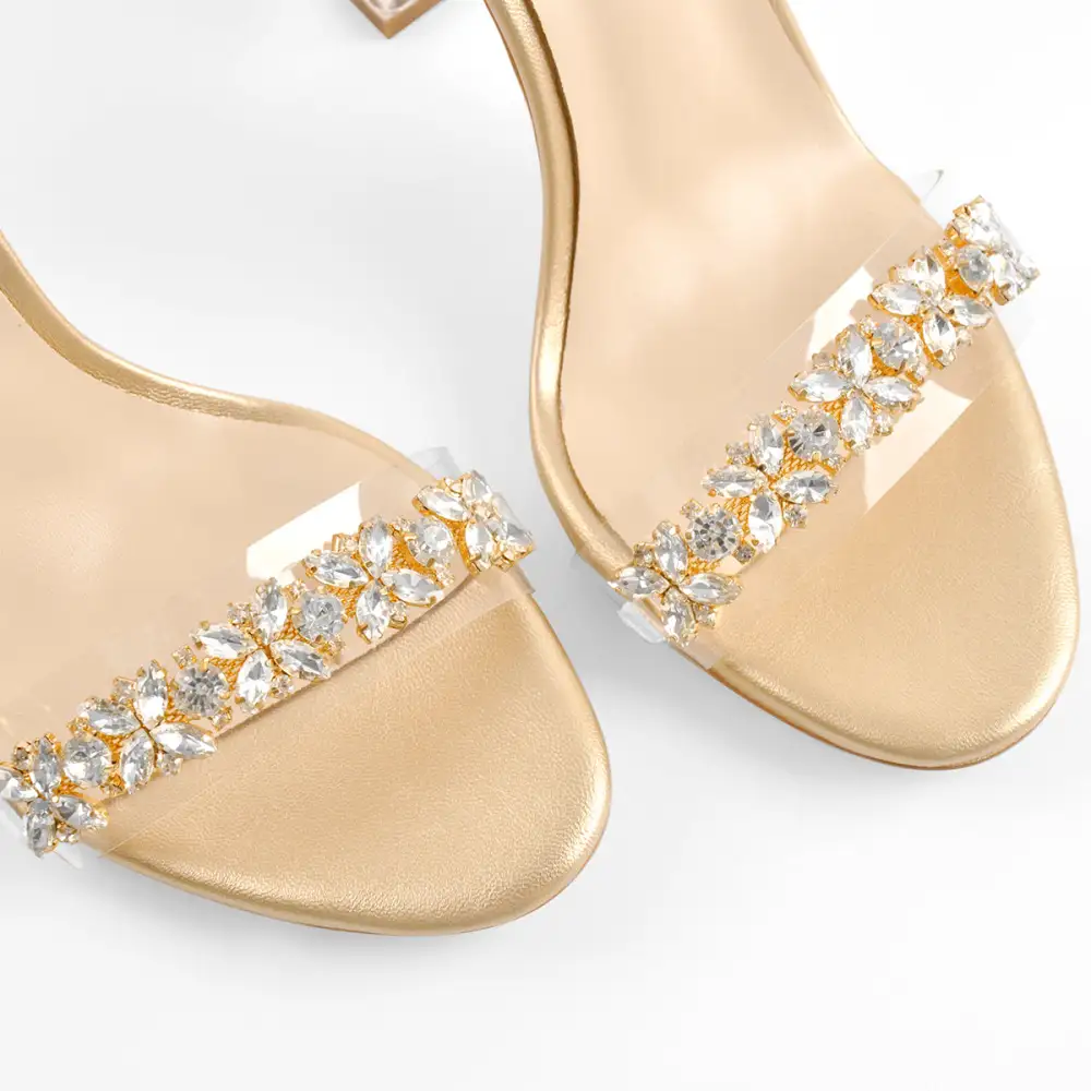Clear Ankle Strap Perspex High Heel Sandals