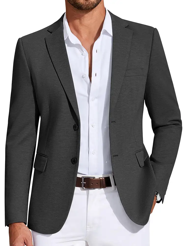 Business Casual Two Buttons Suit Jacket Blazer