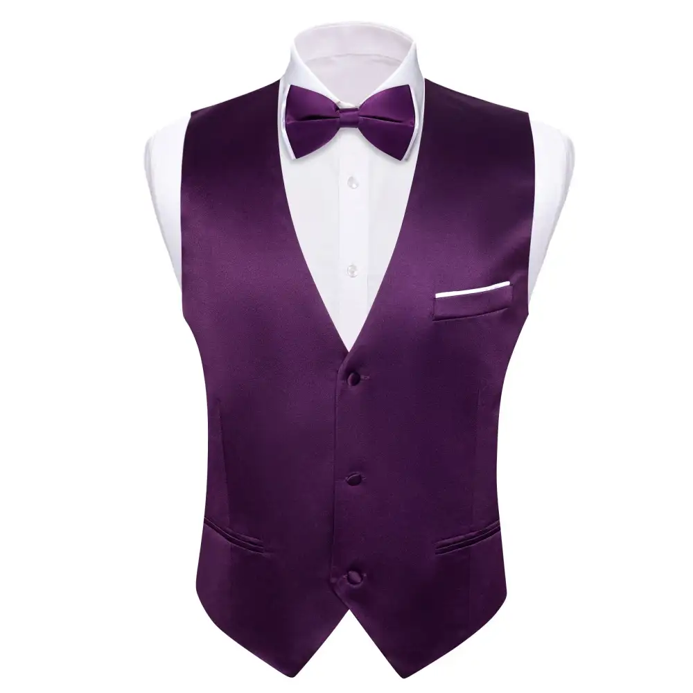 Refined Solid Dress Vest Set