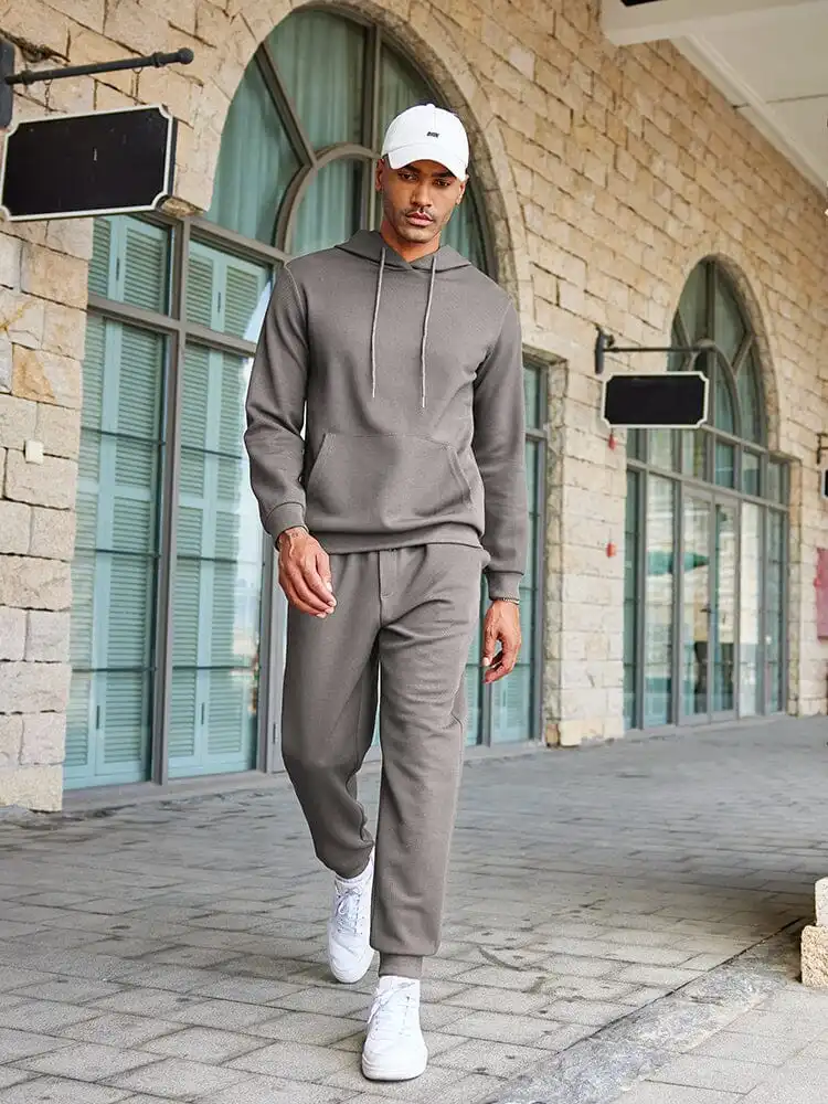 Waffle Hoodie Jogging Set