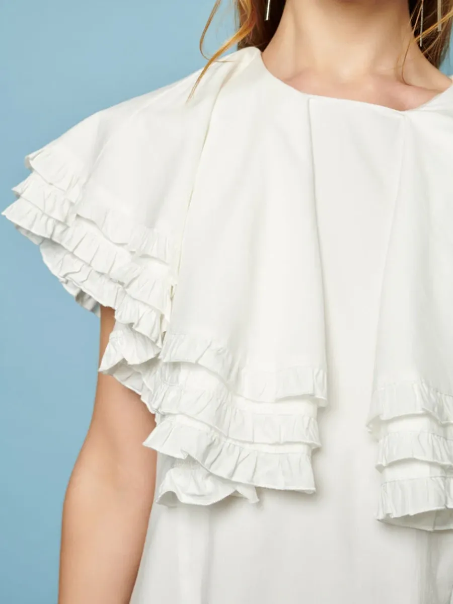 Lace Trim Mini Dress