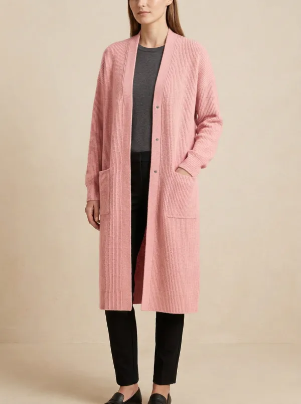 Women's Ribbed Minimal Knit Cardigan