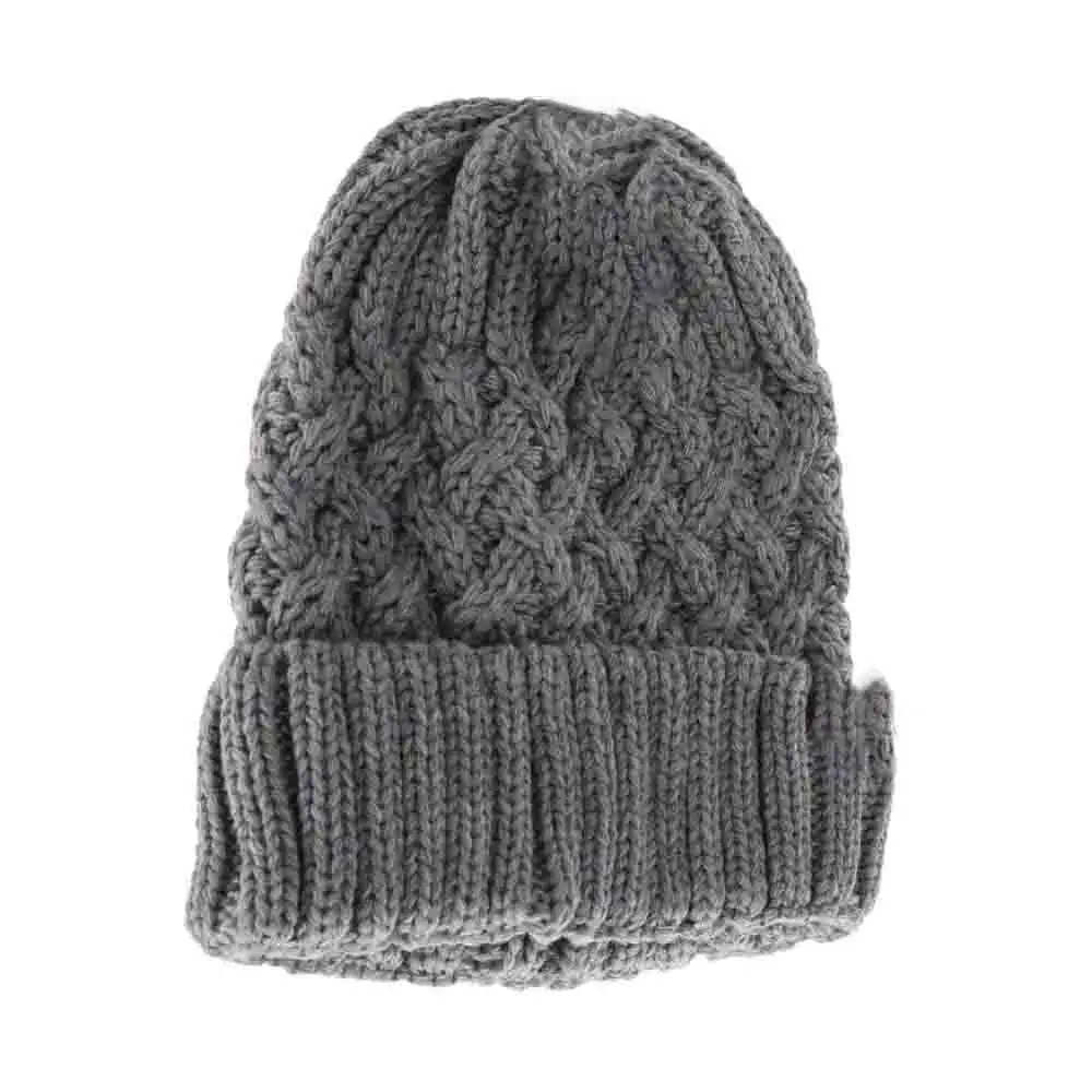 Lattice Knit Cuff Beanie