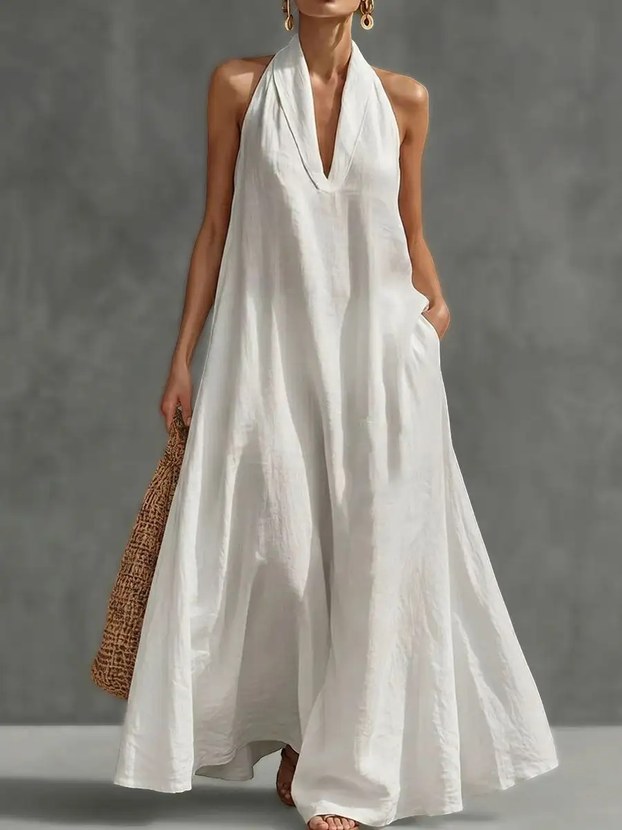 Neck Maxi Dress