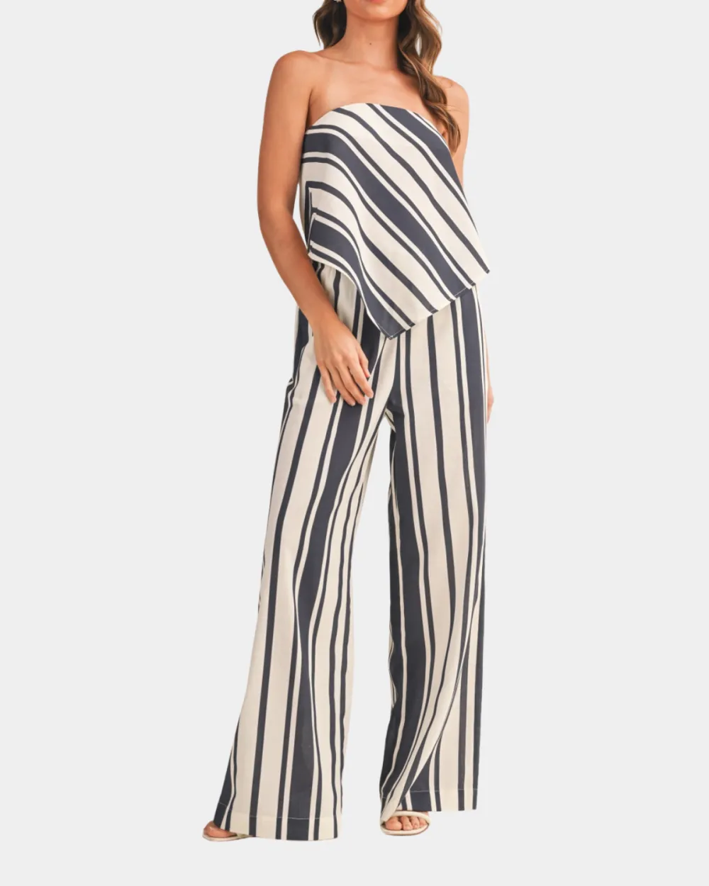 Striped Tube Top & Pants Set