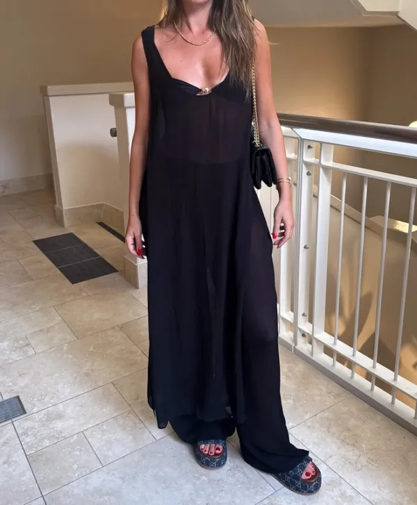 Black Sheer Pants
