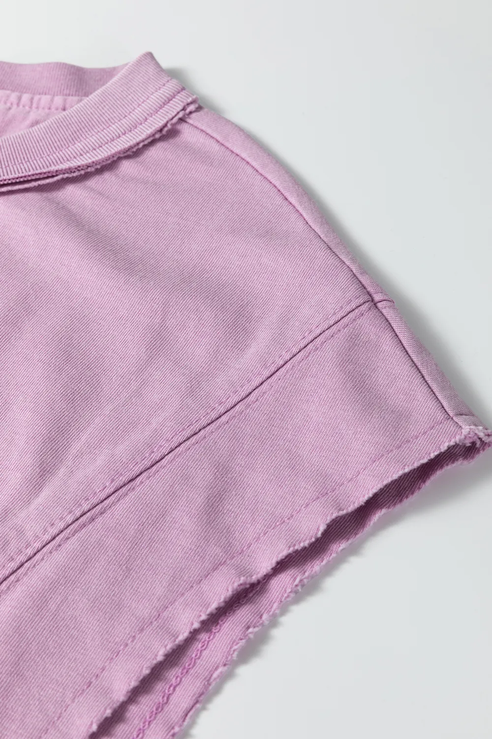Bright Pink Mineral Wash Boxy Tank Top