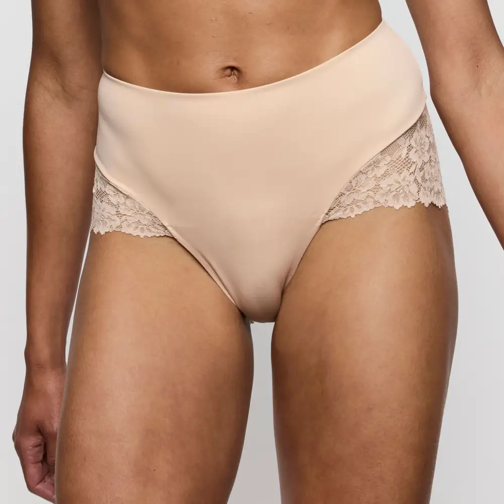 Women's Full Coverage Seamless Bonded Edge Elastic Waistband Cotton Gusset Floral Lace Cotton Retro Detail Soft Fabric Stretch Fit High Waist Panty
