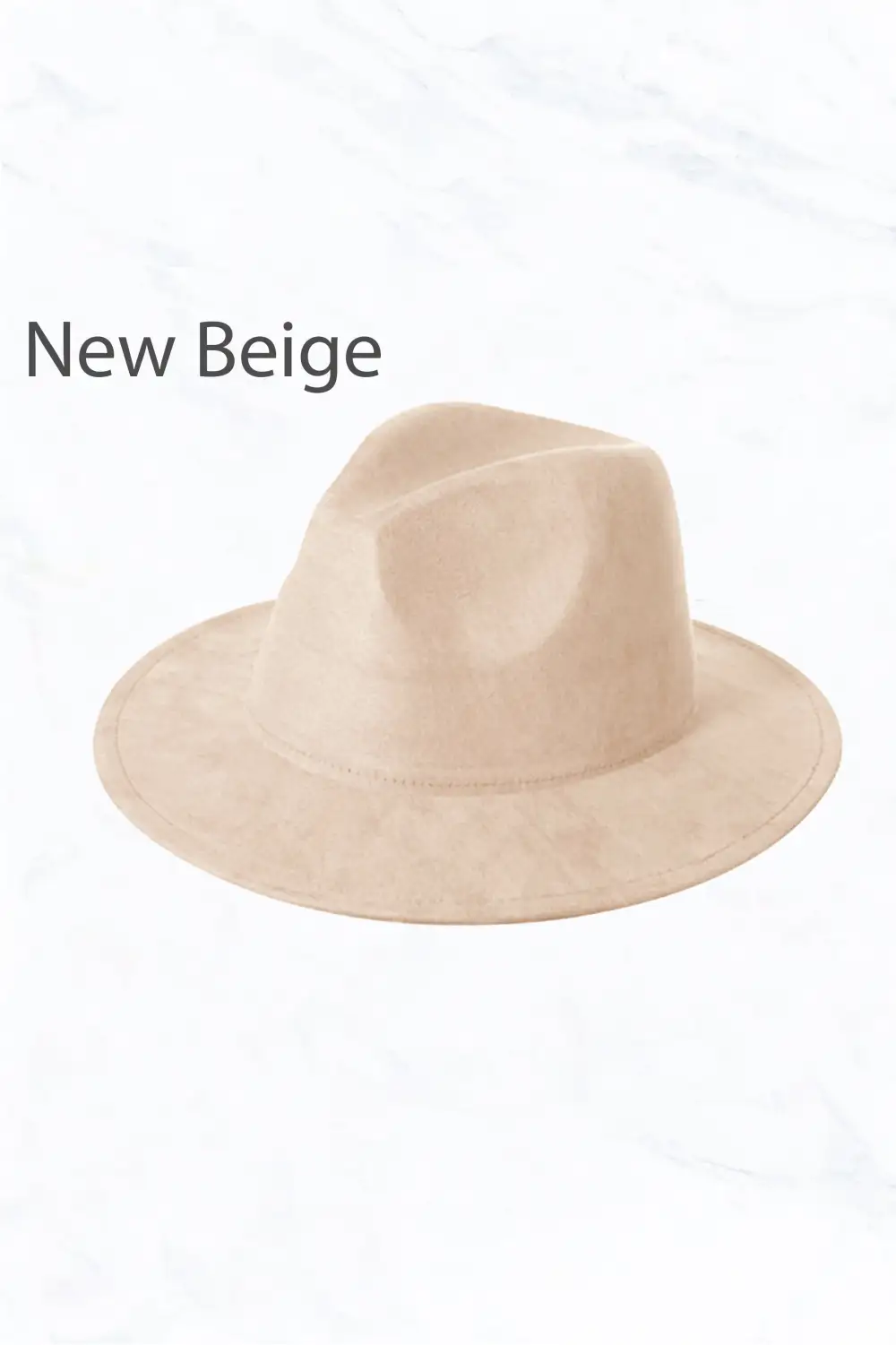 Suede Regular Eaves Peach Top Fedora Hat