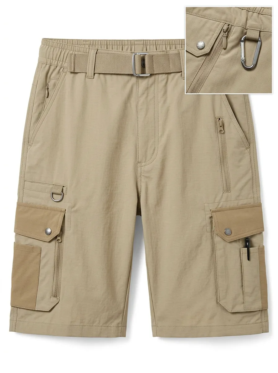 Men's Multi-Pocket Outdoor Hiking Cargo Shorts