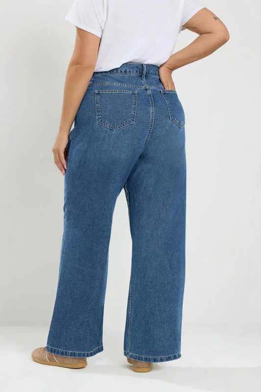 Blue Wide Leg Jeans detail 2