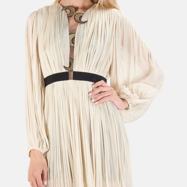 Long Sleeve Silk Casual Dress