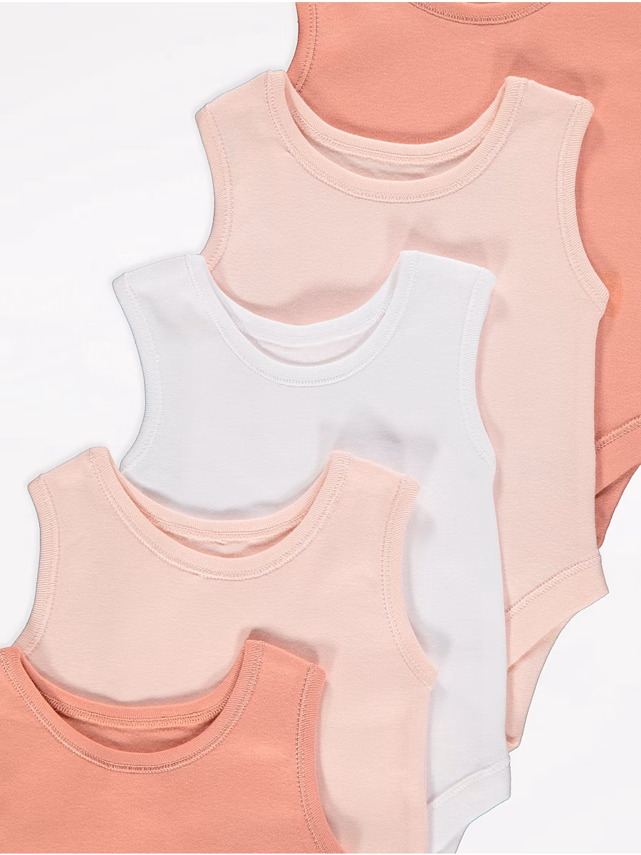 Sleeveless Bodysuits 5 Pack detail 1