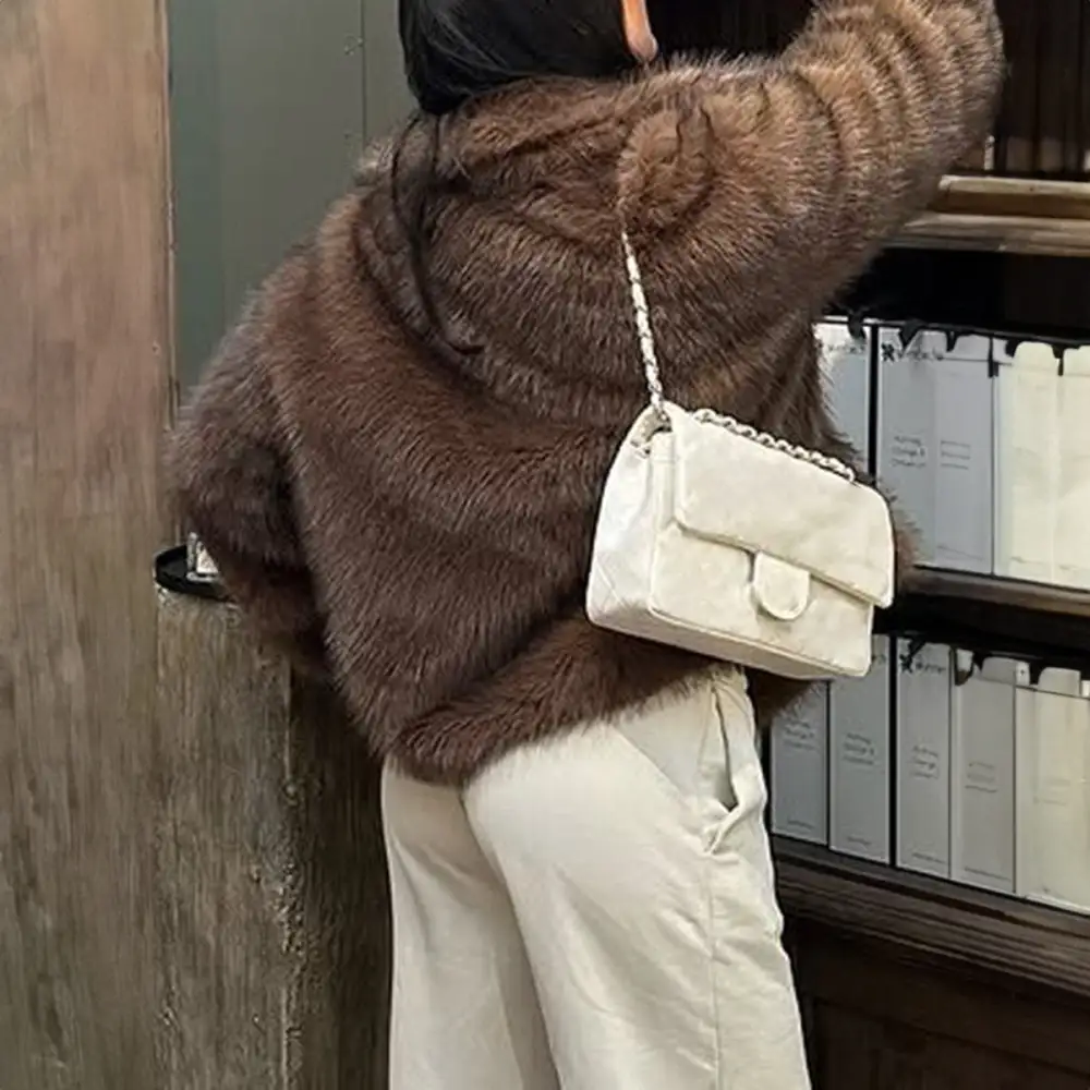 Faux-Fur Relaxed Outerwear Coat