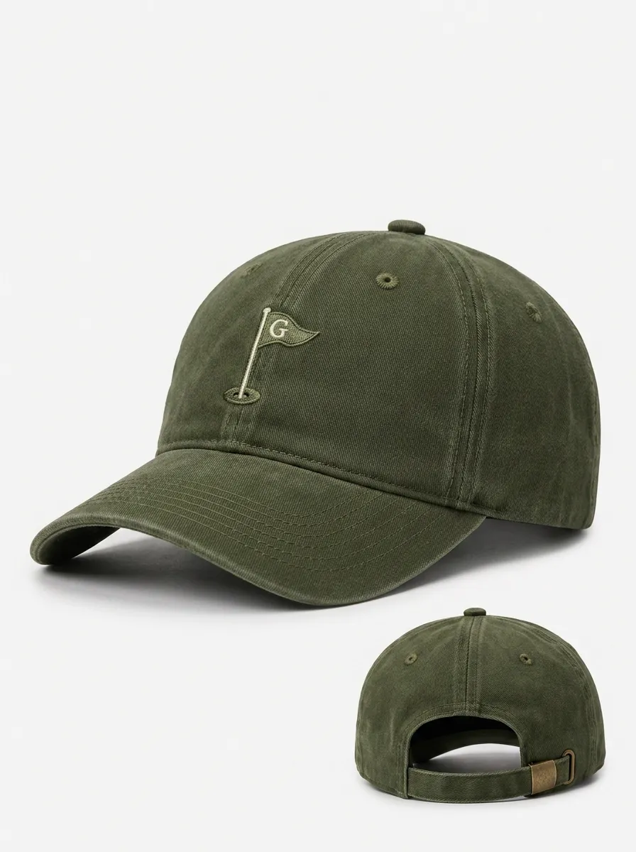 Unisex Golf Lover G-Flag Embroidered Cotton Baseball Cap