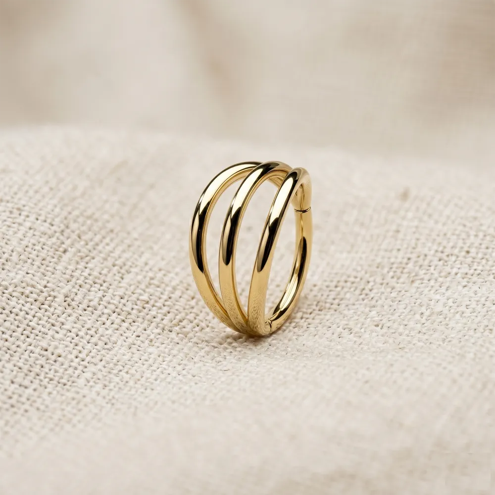 Streamlined Titanium Hinged Hoop Ring