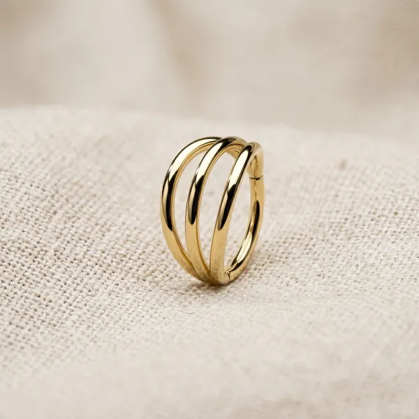 Streamlined Titanium Hinged Hoop Ring