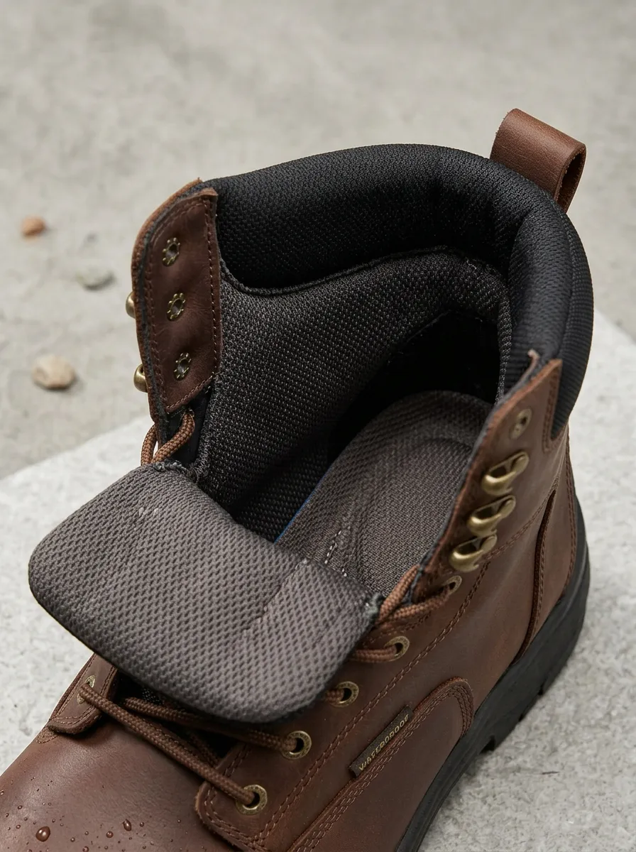 Urban-Utility Leather-Look Men's Waterproof Work Boots